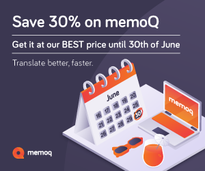 30% off memoQ promotion - November 2021